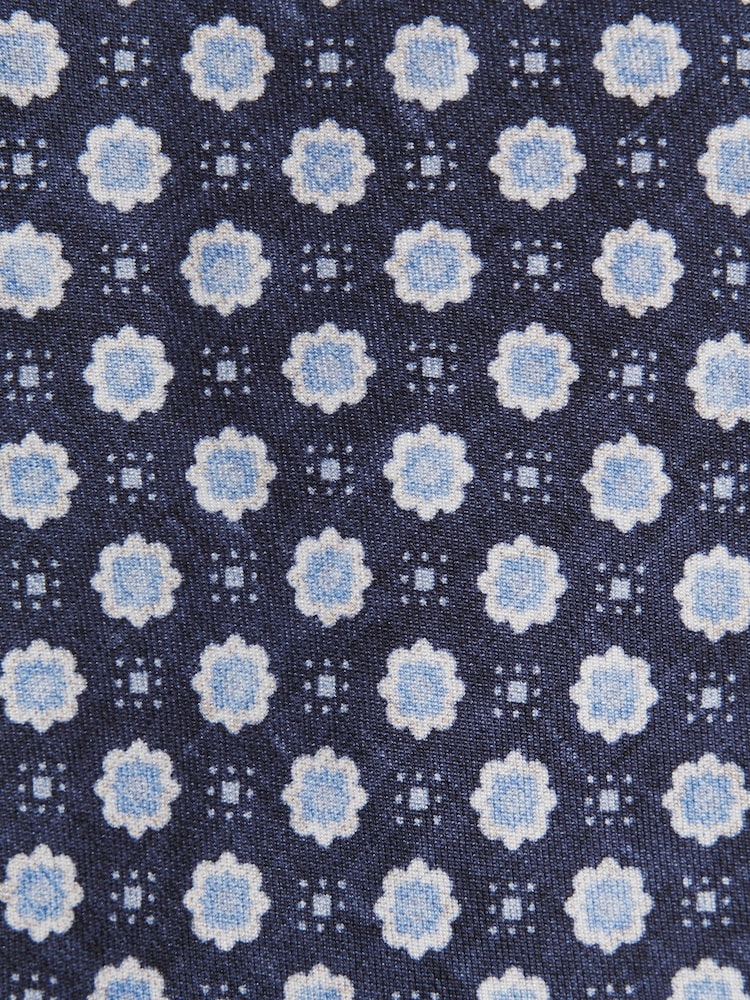 Reiss Eclipse Blue Basilica Silk Floral Print Tie - Image 5 of 5 Reiss Eclipse Blue Basilica Silk Floral Print Tie - Image 5 of 5