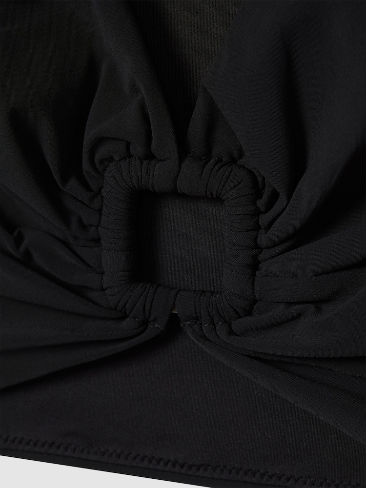 Reiss Black Freddie Ruche Bikini Tank Top - Image 6 of 6