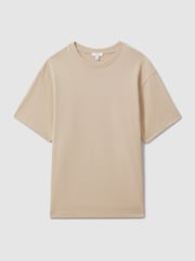 Reiss Oatmeal Tate Oversized Garment Dye T-Shirt - Image 2 of 5