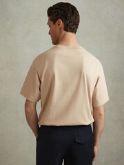 Reiss Oatmeal Tate Oversized Garment Dye T-Shirt - Image 4 of 5