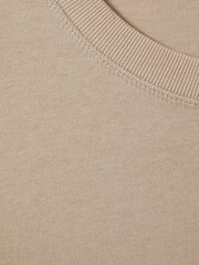 Reiss Oatmeal Tate Oversized Garment Dye T-Shirt - Image 5 of 5
