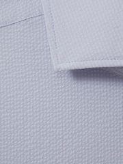 Reiss Soft Blue Spring Textured Cutaway Collar Shirt - Image 6 of 6