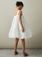 Reiss Ivory Emeri 4-9 yrs Seersucker Bubble Hem Dress - Image 3 of 4