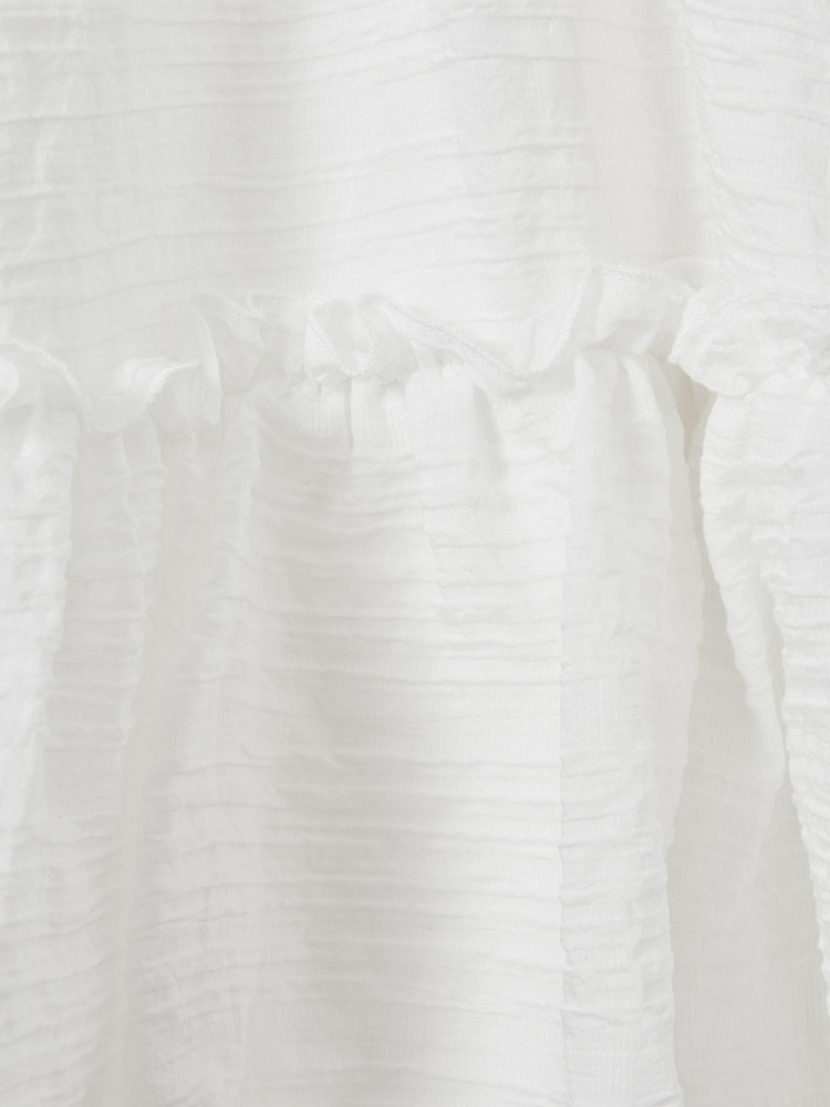 Reiss Ivory Emeri 4-9 yrs Seersucker Bubble Hem Dress - Image 4 of 4