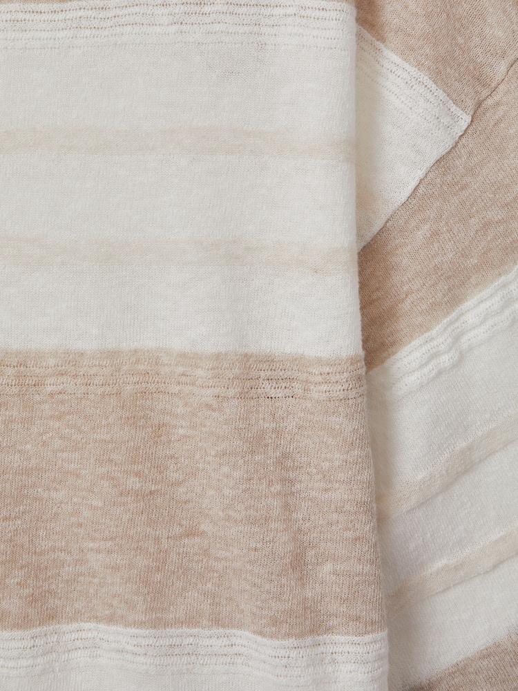 Reiss Neutral/Ivory Isla Knitted Crew Neck T-Shirt - Image 6 of 6