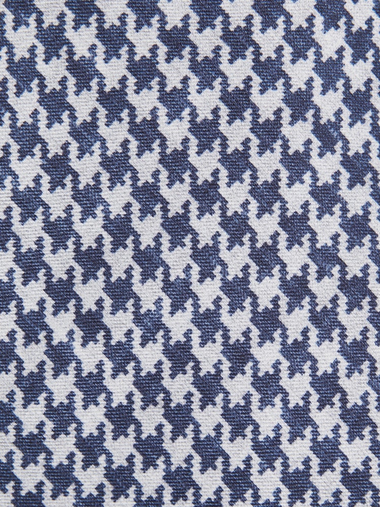 Reiss Airforce Blue Gesu Silk Dogtooth Tie - Image 5 of 5 Reiss Airforce Blue Gesu Silk Dogtooth Tie - Image 5 of 5