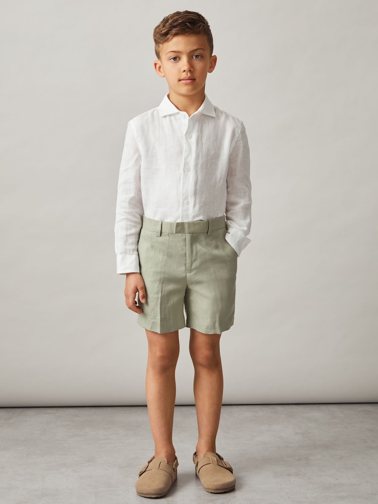 Reiss Apple Kin 3-9 yrs Linen Suit Shorts - Image 1 of 5