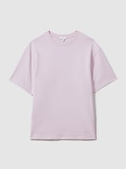 Reiss Light Lilac Tate Oversized Garment Dye T-Shirt - Image 2 of 5