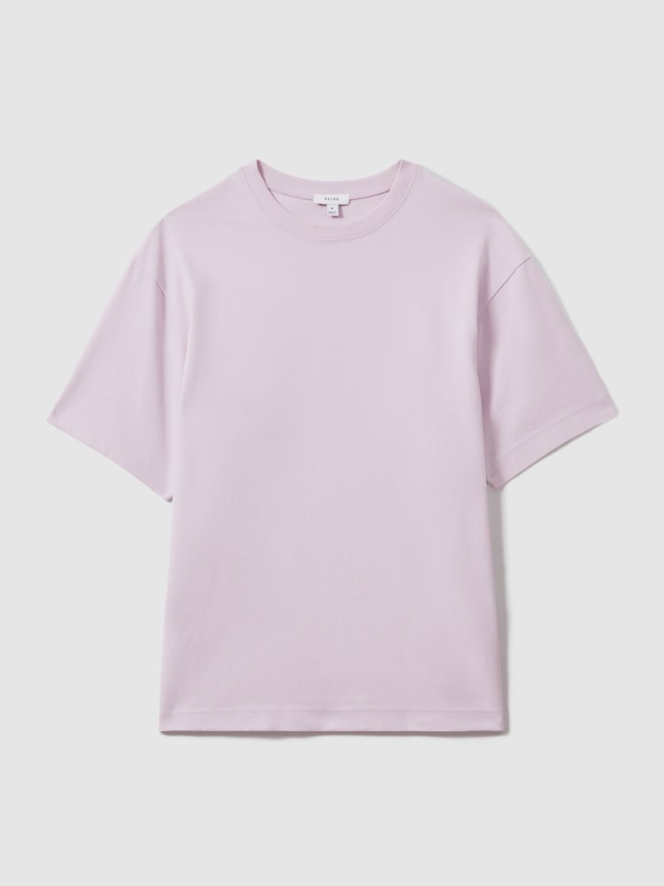 Reiss Light Lilac Tate Oversized Garment Dye T-Shirt - Image 2 of 5