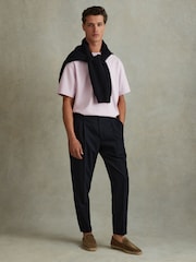 Reiss Light Lilac Tate Oversized Garment Dye T-Shirt - Image 3 of 5