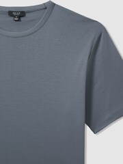 Reiss Airforce Blue Capri Cotton Crew Neck T-Shirt - Image 5 of 5