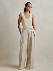 Reiss Neutral Courtney Scoop Neck Vest - Image 3 of 5