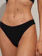 Reiss Black Freddie Mid Rise Bikini Bottoms - Image 4 of 6
