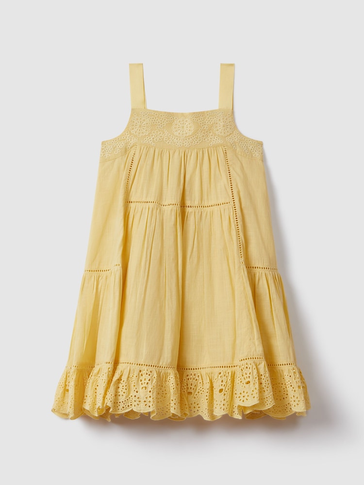 Vestido holgado con bordados de algodón Nettie de Reiss - Imagen 1 de 3