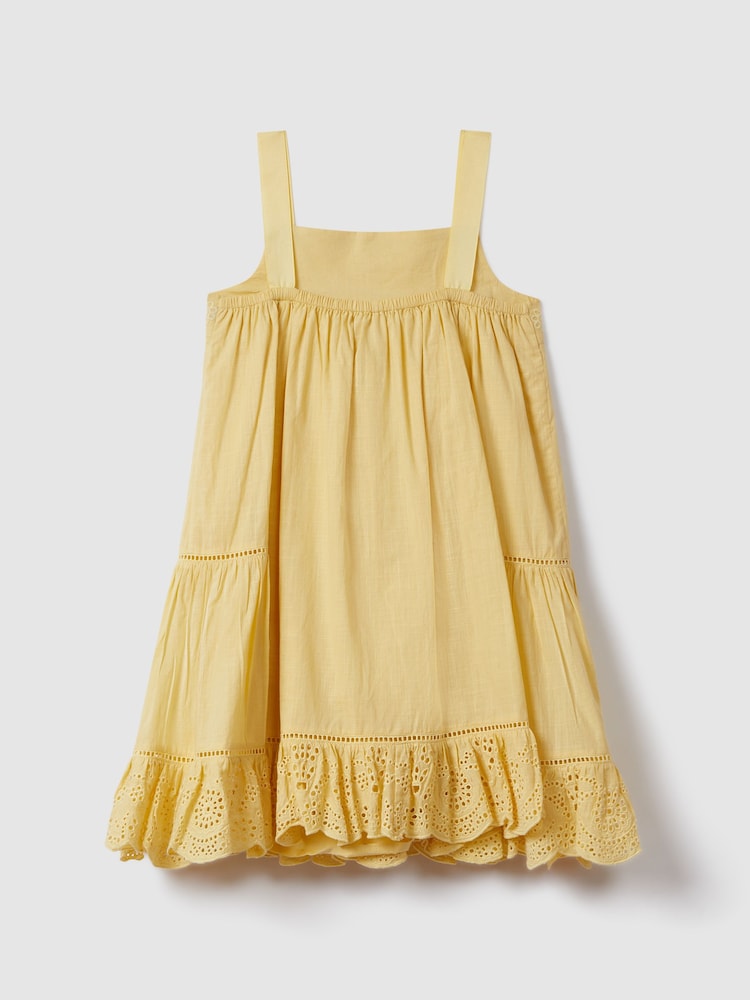 Vestido holgado con bordados de algodón Nettie de Reiss - Imagen 2 de 3