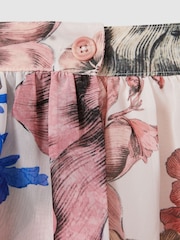 Reiss Pink Print Arina 9-13 yrs Floral Print Skort Co-Ord - Image 5 of 5