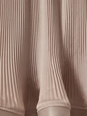Reiss Camel Violet Junior Pleated Satin Trim Skirt - Image 4 of 4
