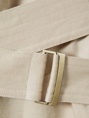 Reiss Neutral Ava Linen Lyocell Strappy Midi Dress - Image 6 of 6