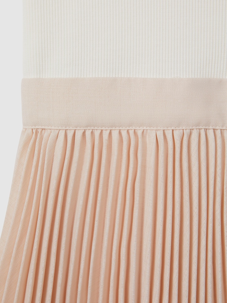 Reiss Ecru Harriet 9-13 yrs Pleated Asymmetric Dress - Image 4 of 4 Reiss Ecru Harriet 9-13 yrs Pleated Asymmetric Dress - Image 4 of 4