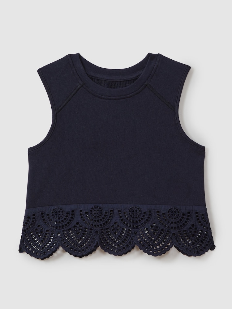 Top con bordado de algodón Sophie de Reiss - Imagen 2 de 6