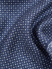 Reiss Indigo Nicolo Silk Floral Print Pocket Square - Image 3 of 5