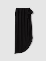 Good American Black Good American Mesh Sarong Skirt - Image 2 of 5