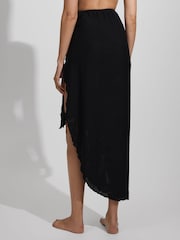 Good American Black Good American Mesh Sarong Skirt - Image 4 of 5