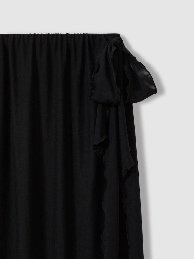 Good American Black Good American Mesh Sarong Skirt - Image 5 of 5