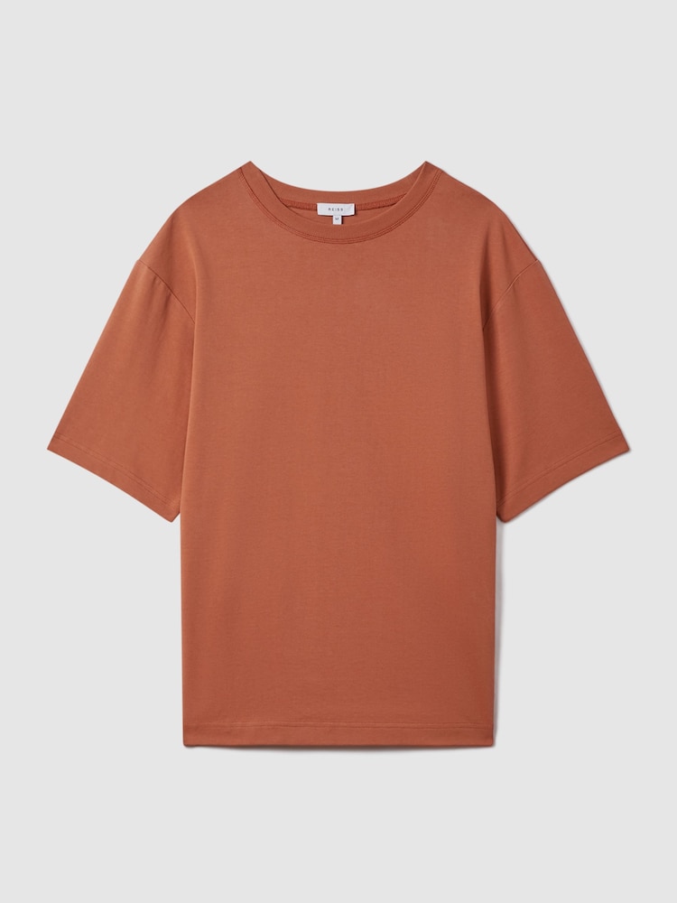 Reiss Raw Sienna Tate Oversized Garment Dye T-Shirt - Image 2 of 5