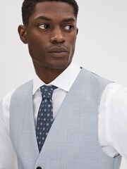 Reiss Navy Orvieto Cotton Silk Medallion Design Tie - Image 2 of 4
