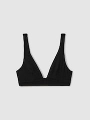Good American Black Always Fits Textured Bikini Top - Image 2 of 4