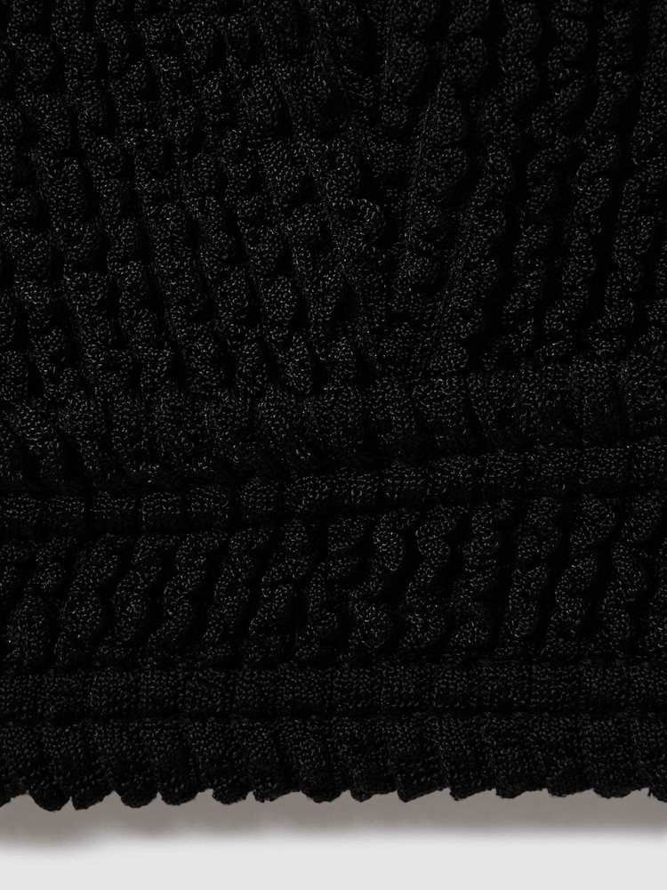 Good American Black Always Fits Textured Bikini Top - Image 4 of 4