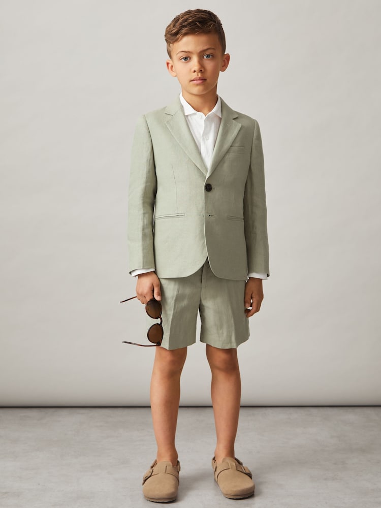 Reiss Apple Kin 9-13 yrs Linen Suit Shorts - Image 1 of 5