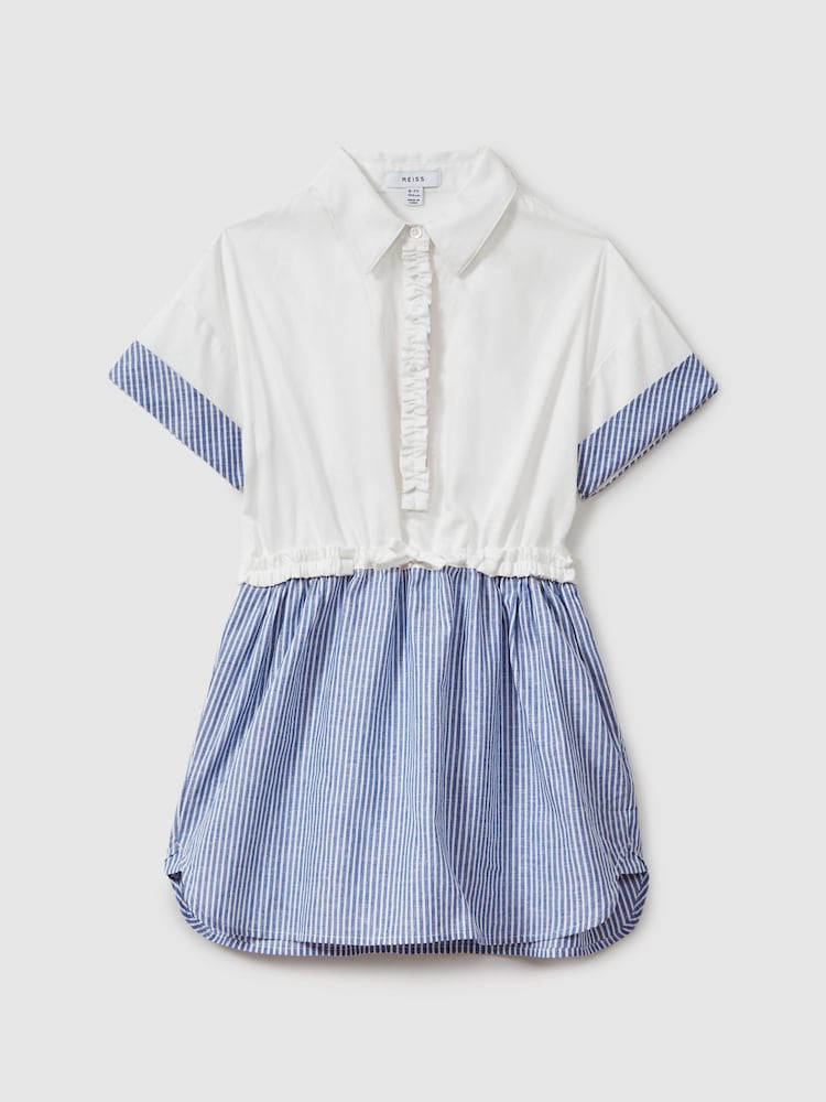 Reiss Ivory Maxy 9-13 yrs Cotton Shirt Dress - Image 2 of 5