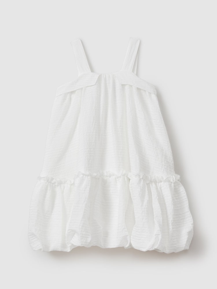 Reiss Ivory Emeri 13-14 yrs Seersucker Bubble Hem Dress - Image 1 of 5