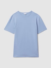 Reiss Reef Blue Melrose Cotton Crew Neck T-Shirt - Image 2 of 6