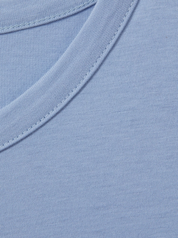 Reiss Reef Blue Melrose Cotton Crew Neck T-Shirt - Image 6 of 6