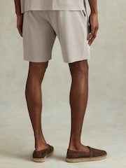 Reiss Silver Conor Ribbed Elasticated Waist Shorts - Image 5 of 6