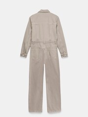 Mint Velvet Cream Denim Jumpsuit - Image 4 of 4