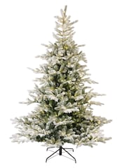 Everlands Green/White Pre Lit Micro LED Grandis Fir Snowy Christmas 8ft Tree - Image 3 of 6
