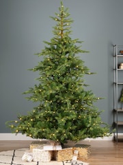 Everlands Green 7ft Pre Lit Micro LED Grandis Fir Christmas Tree - Image 1 of 6