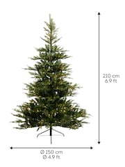 Everlands Green 7ft Pre Lit Micro LED Grandis Fir Christmas Tree - Image 4 of 6