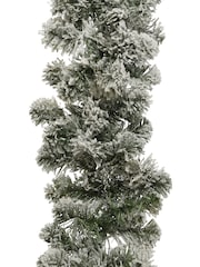 Everlands Green Imperial Pre Lit LED Snowy Indoor Christmas Garland - Image 3 of 3