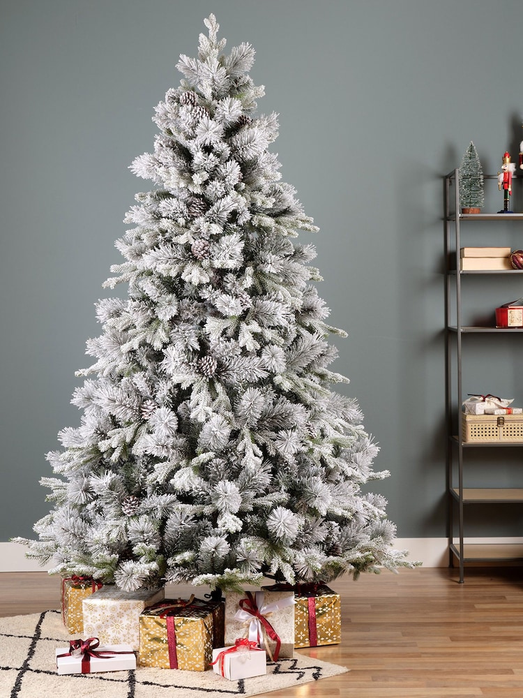 Everlands Green 7ft Lausanne Fir Snowy Christmas Tree - Image 1 of 6 Everlands Green 7ft Lausanne Fir Snowy Christmas Tree - Image 1 of 6
