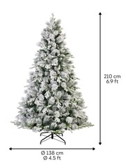 Everlands Green 7ft Lausanne Fir Snowy Christmas Tree - Image 4 of 6