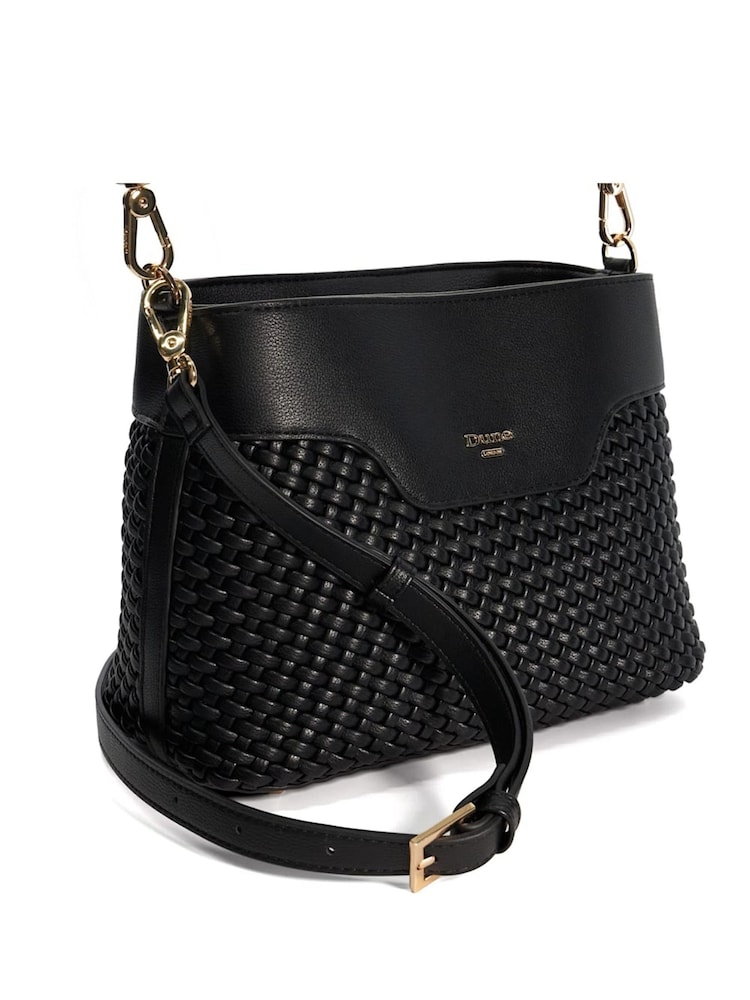 Dune London Black Dinidelphie Medium Woven Grab Bag - Image 1 of 6
