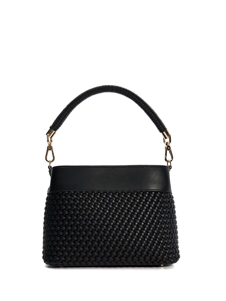 Musta - Dune London Dinidelphie Medium Woven Grab Bag - Image 3 of 6