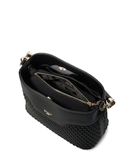 Dune London Black Dinidelphie Medium Woven Grab Bag - Image 4 of 6
