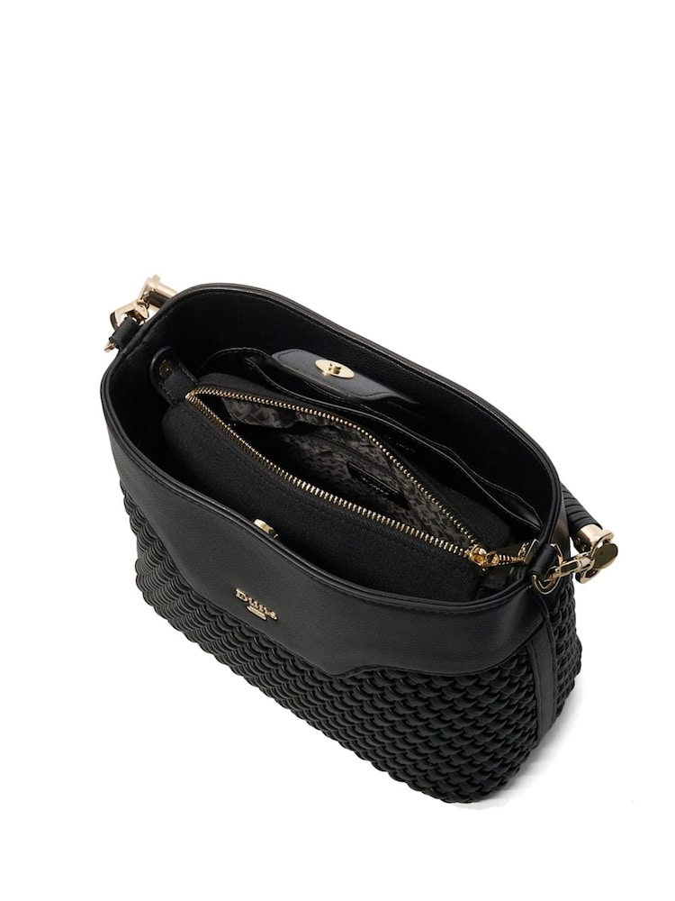 Musta - Dune London Dinidelphie Medium Woven Grab Bag - Image 4 of 6