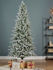 Everlands Green Slim 7ft Killington Fir Frosted Christmas Tree - Image 1 of 6